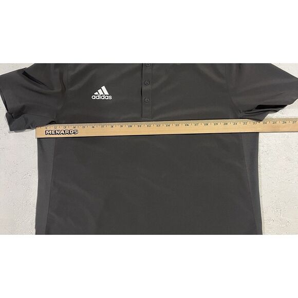 Adidas Golf Polo Gray Short Sleeve Athletic Golf Shirt Mens Sz Large Performance - Picture 8 of 11